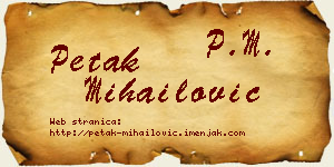 Petak Mihailović vizit kartica